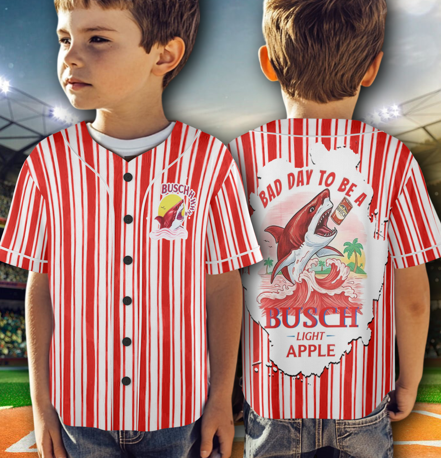 Busch Light Apple Baseball Jersey - Image 2