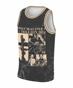 Alternative view of Post Malone Basketball Jersey,Concert T- Shirt