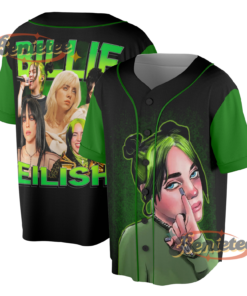 Billie Eilish with Neon Green Hair Jersey
