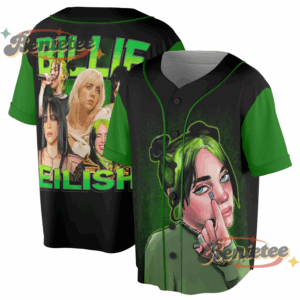Billie Eilish with Neon Green Hair Jersey