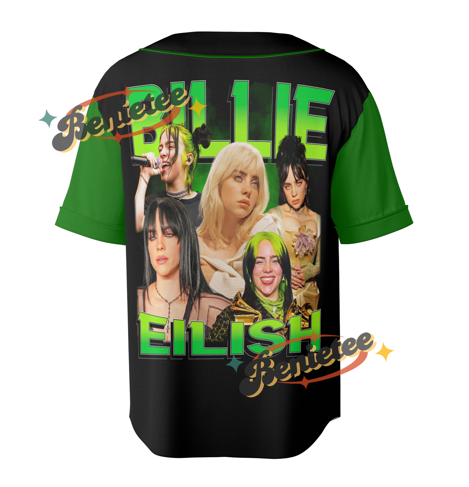 Billie Eilish with Neon Green Hair Jersey - Image 5