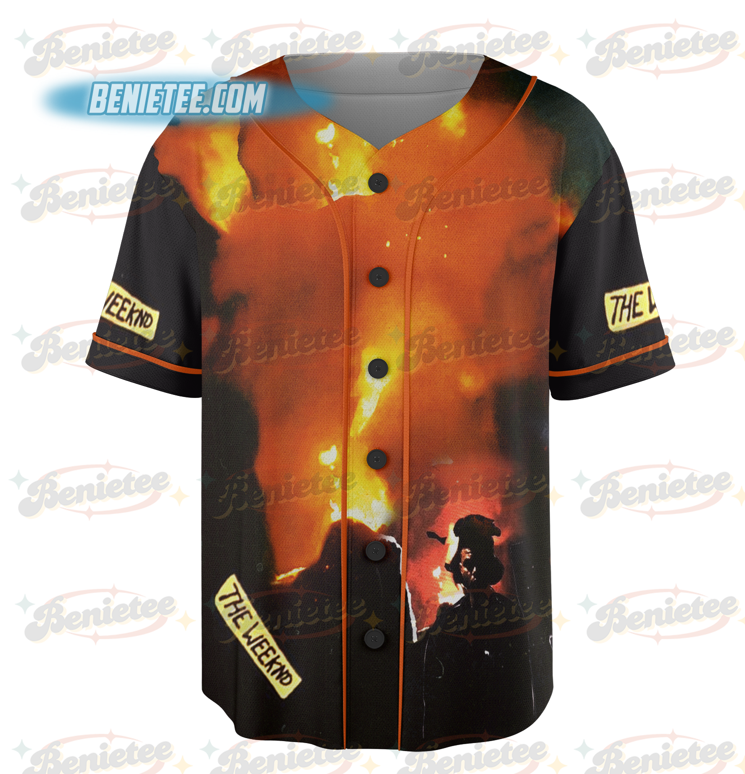 Vintage Washed TheWeeknd HurryUpTomorrow 2025 Oversize Tour Jersey - Image 3