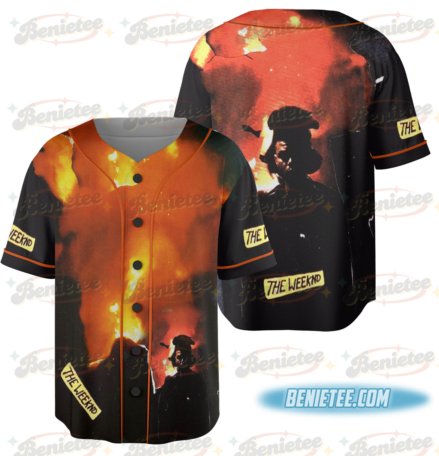 Vintage Washed TheWeeknd HurryUpTomorrow 2025 Oversize Tour Jersey - Image 4