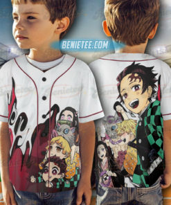 Alternative view of Demon slayer Anime Jersey, Anime Lover Shirt, Anime Baseball Jersey