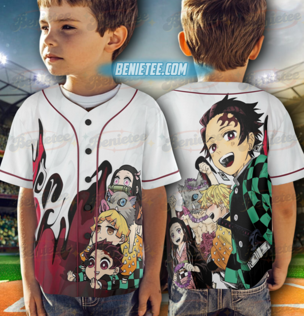 Alternative view of Demon slayer Anime Jersey, Anime Lover Shirt, Anime Baseball Jersey