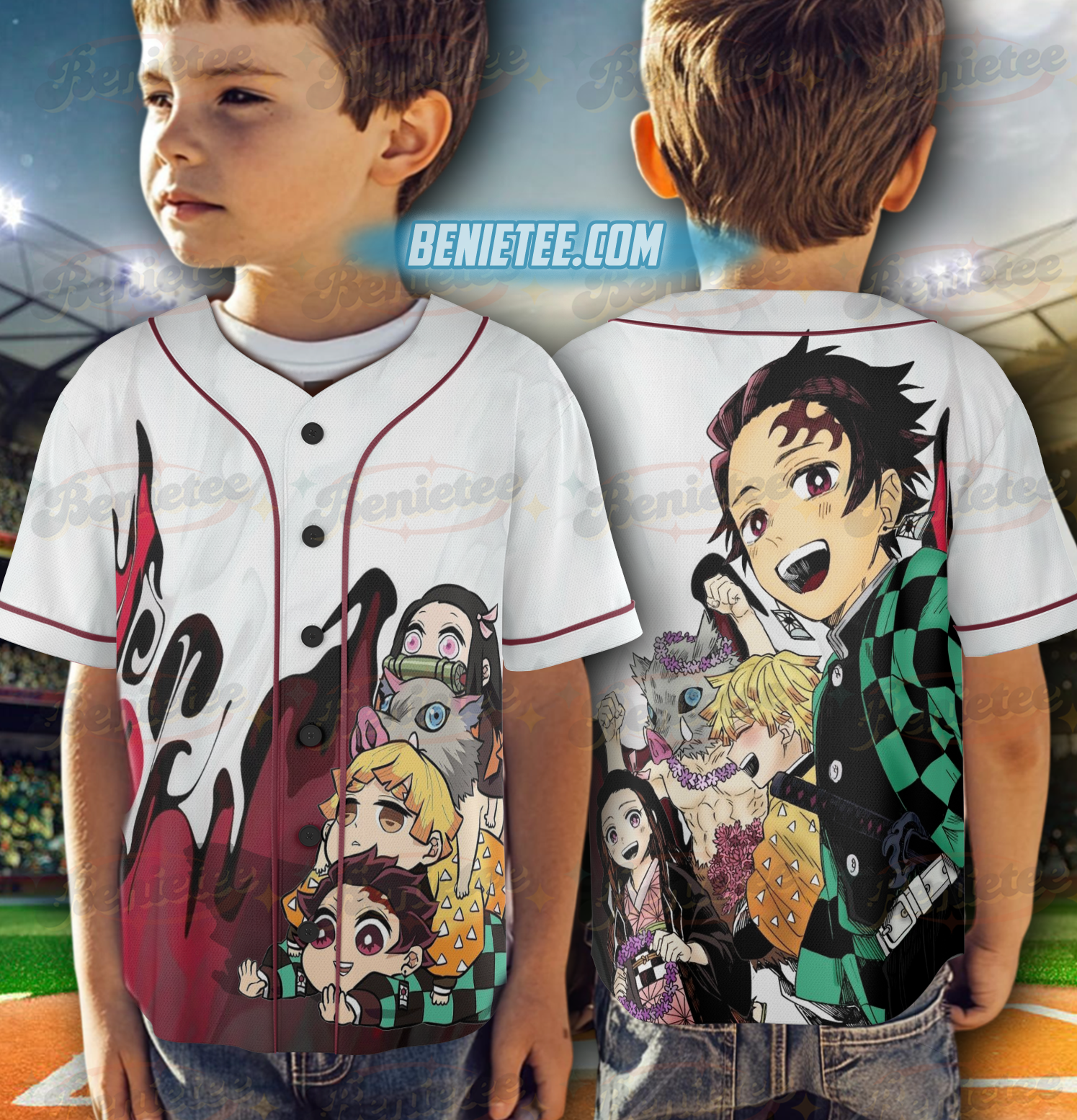 Demon slayer Anime Jersey, Anime Lover Shirt, Anime Baseball Jersey - Image 2