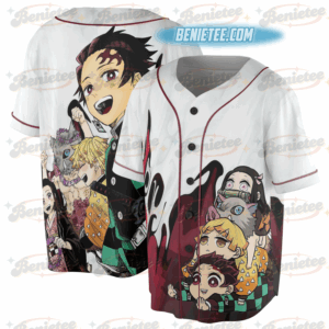 Demon slayer Anime Jersey, Anime Lover Shirt, Anime Baseball Jersey
