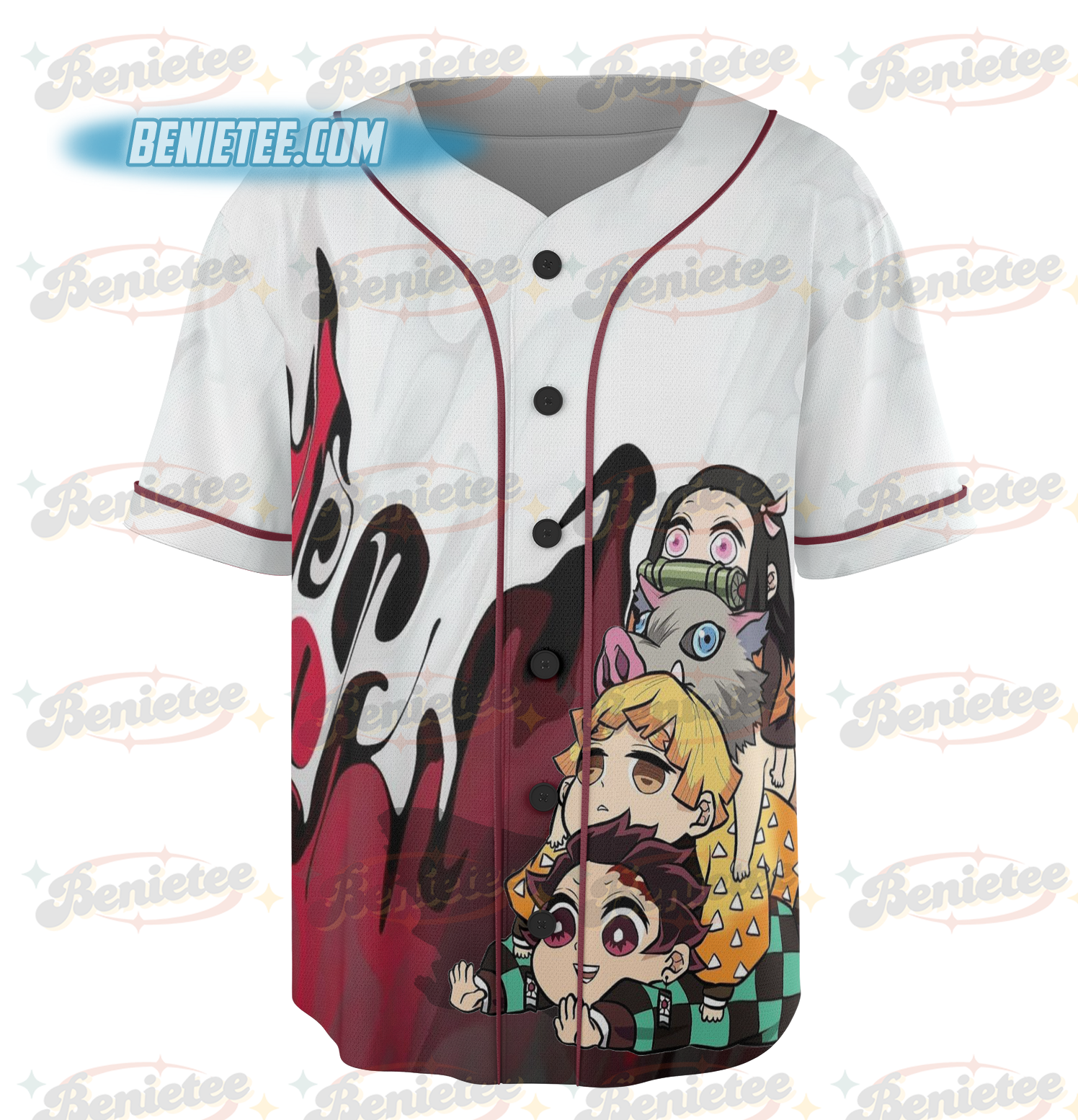 Demon slayer Anime Jersey, Anime Lover Shirt, Anime Baseball Jersey - Image 3