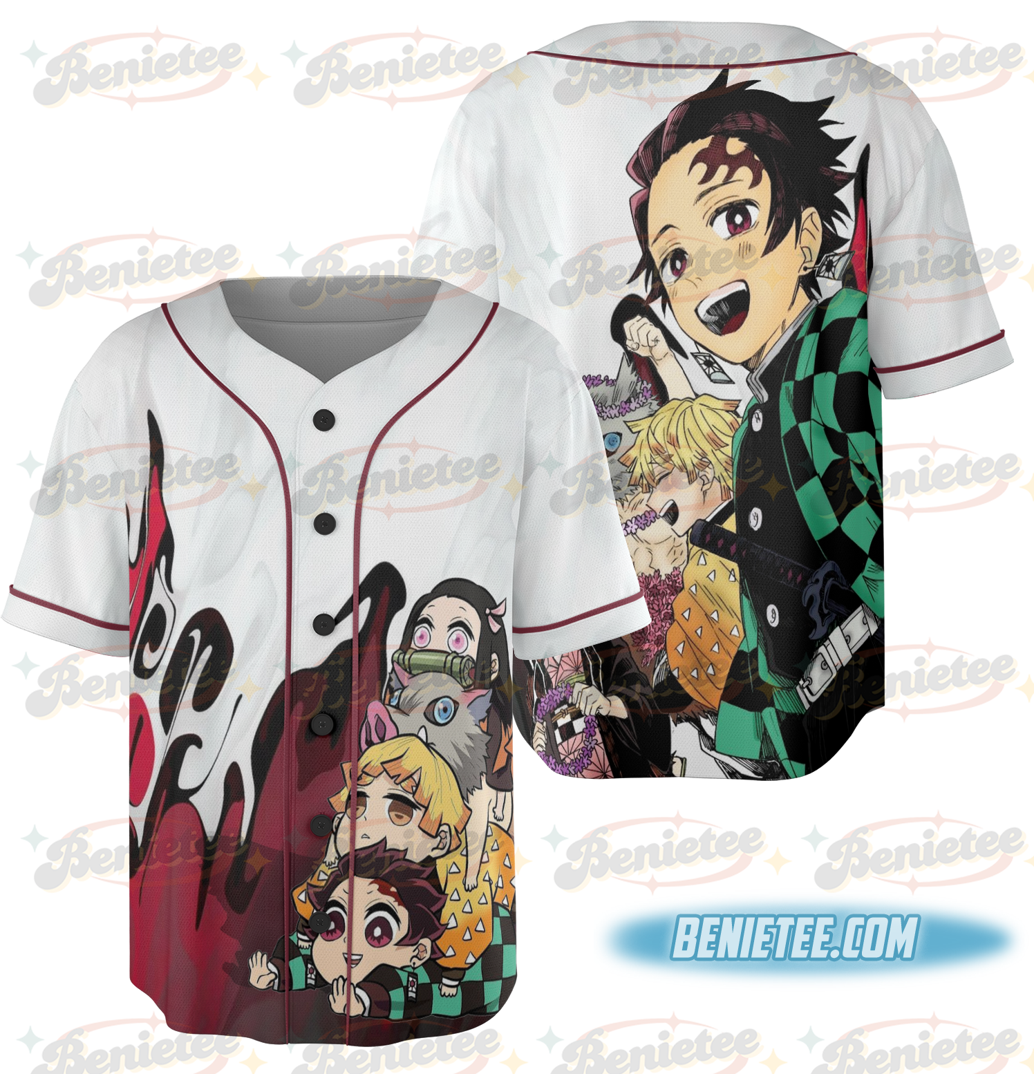 Demon slayer Anime Jersey, Anime Lover Shirt, Anime Baseball Jersey - Image 4