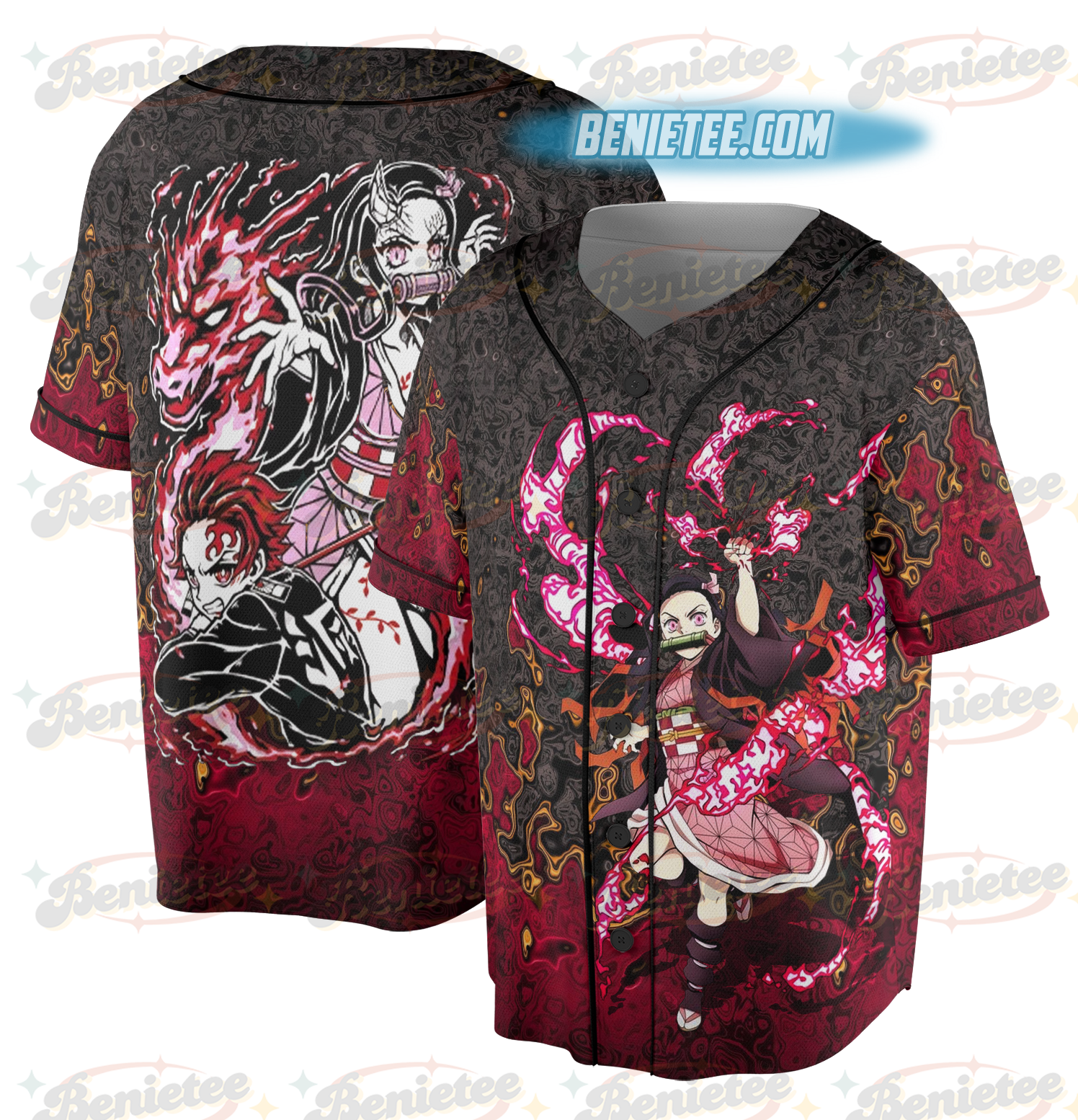 Demon Slay Nezuko Baseball Jersey - Image 3
