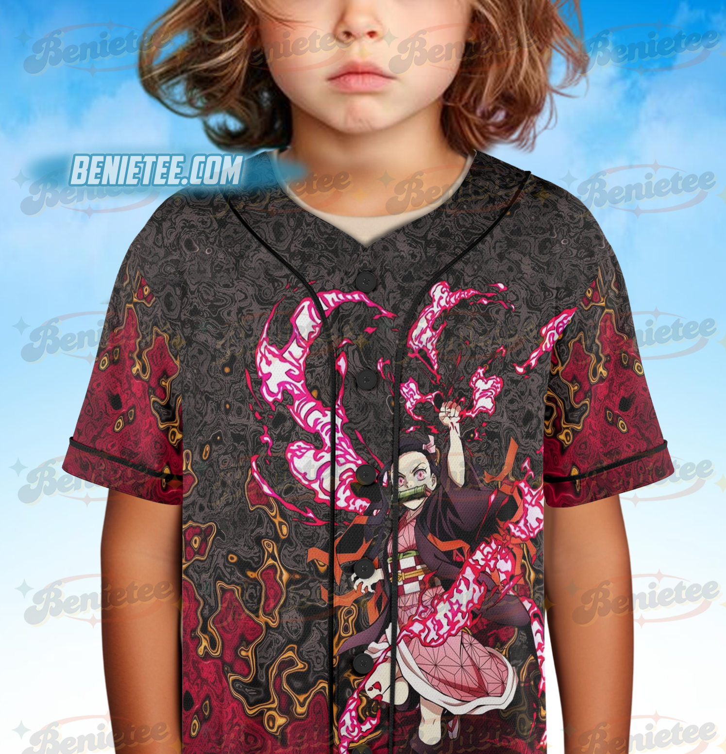 Demon Slay Nezuko Baseball Jersey - Image 6