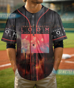 Alternative view of Vintage Music Tee, Imagine Dragons World Tour, Loom Tour 2025 BAseball Jersey