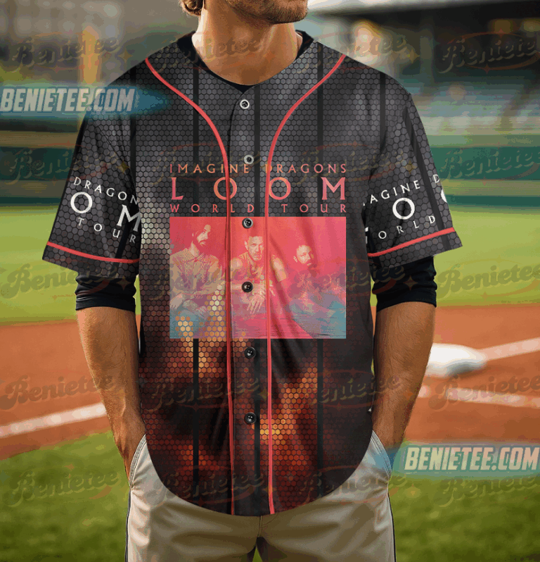 Alternative view of Vintage Music Tee, Imagine Dragons World Tour, Loom Tour 2025 BAseball Jersey