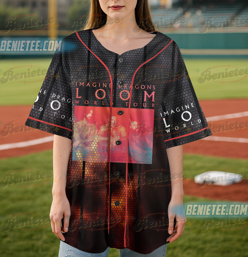 Vintage Music Tee, Imagine Dragons World Tour, Loom Tour 2025 BAseball Jersey - Image 3