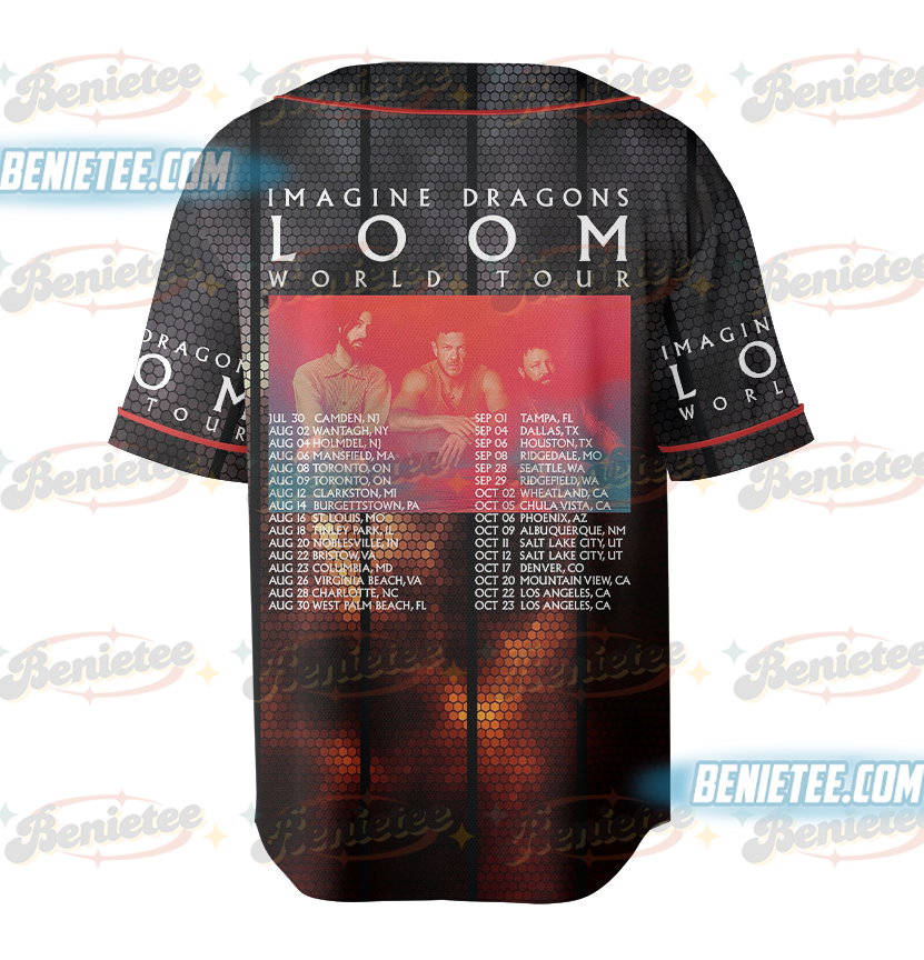 Vintage Music Tee, Imagine Dragons World Tour, Loom Tour 2025 BAseball Jersey - Image 4