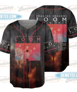 Vintage Music Tee, Imagine Dragons World Tour, Loom Tour 2025 BAseball Jersey