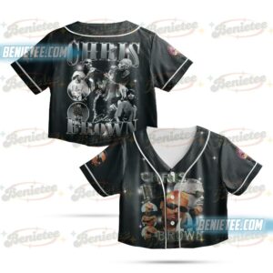 Chris Brown Vintage Middle Finger Vintage Croptop Baseball Jersey, Chris Brown Tour Breezy Bowl XX Vintage
