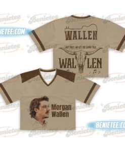 Morgan Wallen "I'm The Problem" Tour 2025 Concert Croptop Football Jersey Mesh, Country Music Morgan Shirt