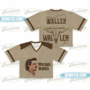 Morgan Wallen "I'm The Problem" Tour 2025 Concert Croptop Football Jersey Mesh, Country Music Morgan Shirt