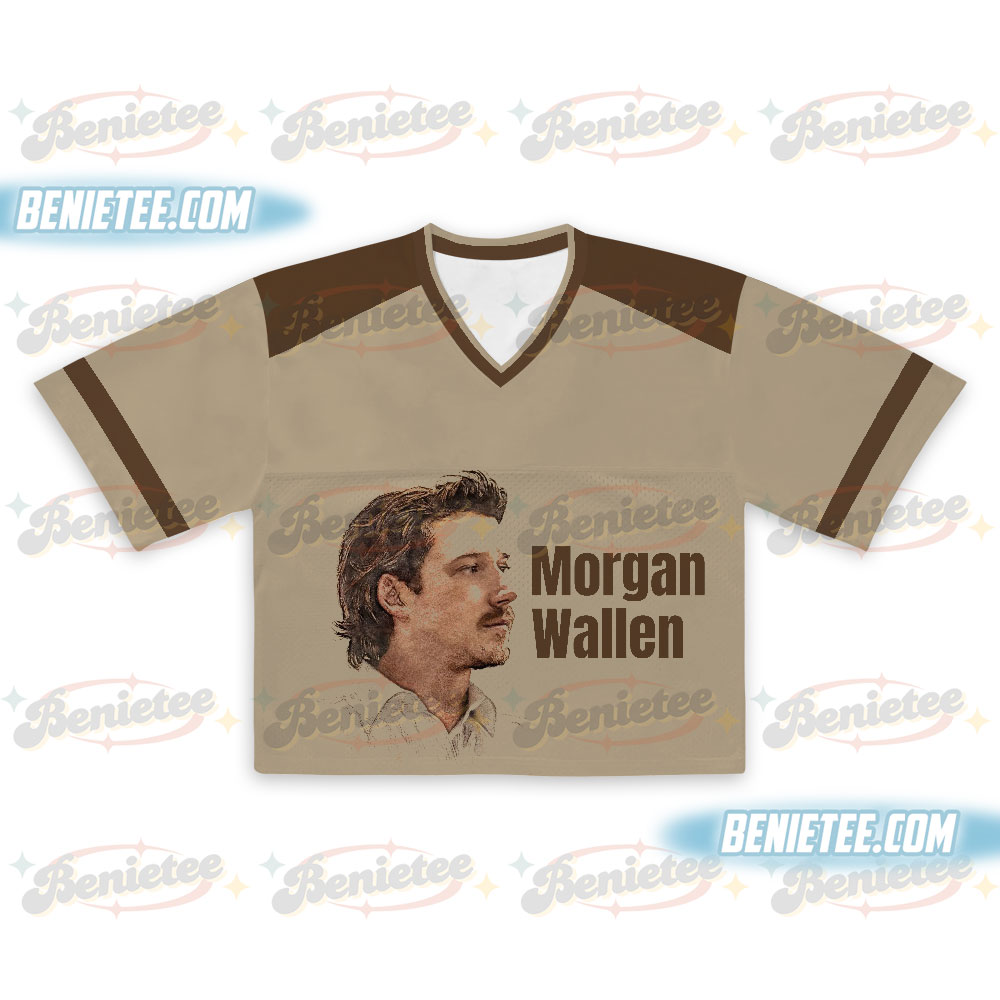 Morgan Wallen "I'm The Problem" Tour 2025 Concert Croptop Football Jersey Mesh, Country Music Morgan Shirt - Image 2