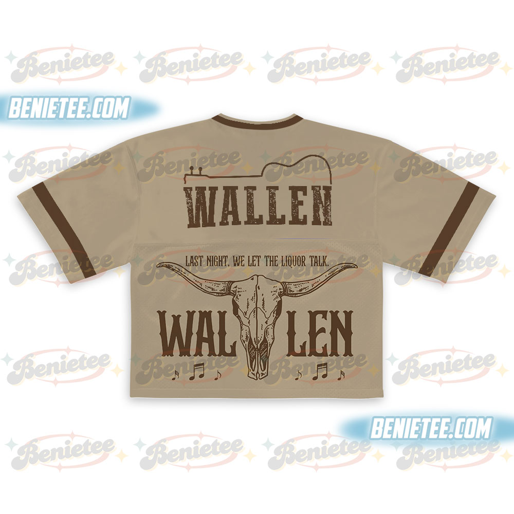 Morgan Wallen "I'm The Problem" Tour 2025 Concert Croptop Football Jersey Mesh, Country Music Morgan Shirt - Image 3