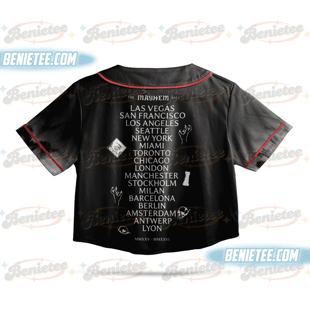 Lady Gaga Vintage Gaga Croptop Baseball Jersey - Image 3