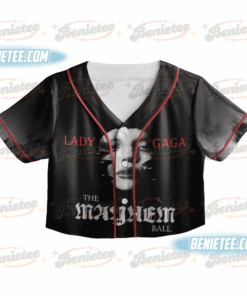 Alternative view of Lady Gaga Vintage Gaga Croptop Baseball Jersey