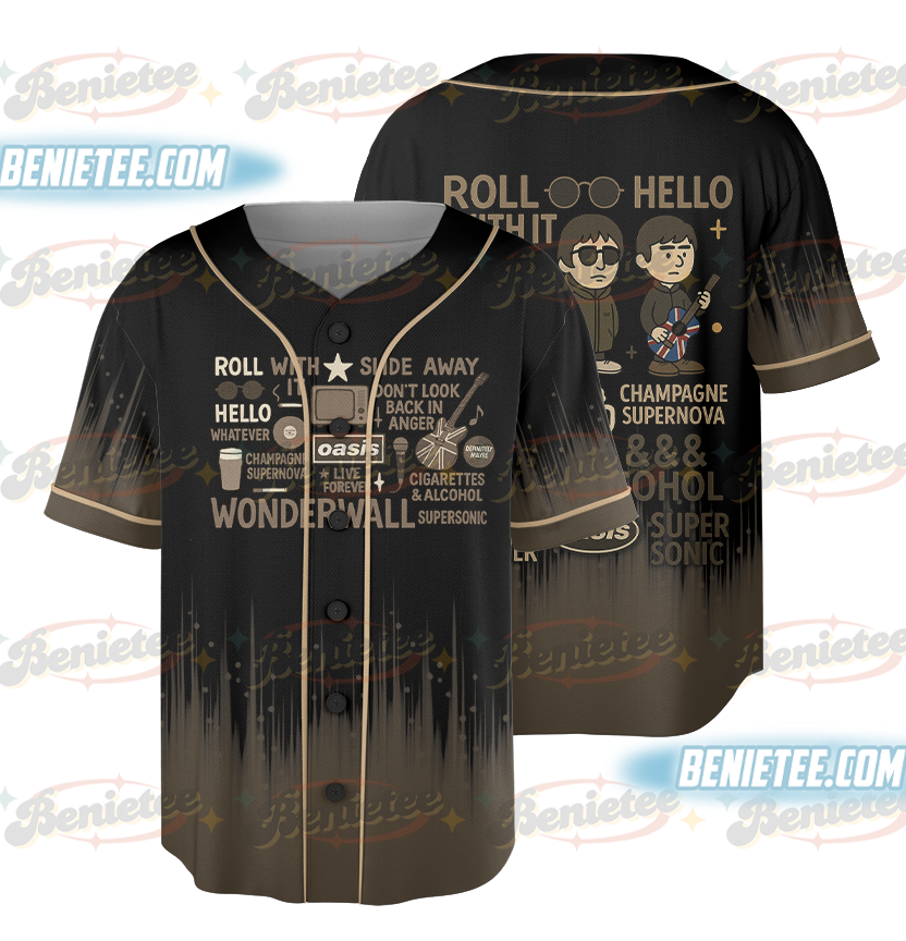 Oasis UNISEX Reunion Tour 2025 Oasis 2025 Tour Baseball Jersey, Oasis Tee, Beautiful Oasis 2025 Concert Jersey