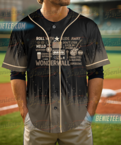 Alternative view of Oasis UNISEX Reunion Tour 2025 Oasis 2025 Tour Baseball Jersey, Oasis Tee, Beautiful Oasis 2025 Concert Jersey
