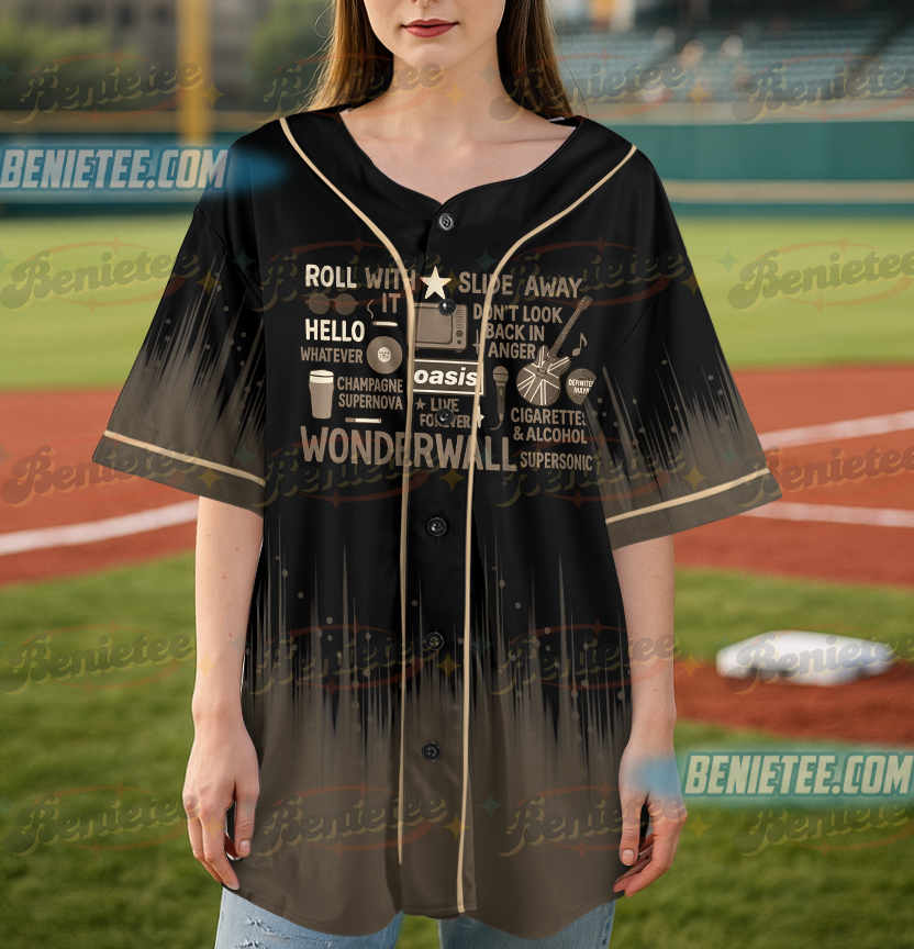 Oasis UNISEX Reunion Tour 2025 Oasis 2025 Tour Baseball Jersey, Oasis Tee, Beautiful Oasis 2025 Concert Jersey - Image 3