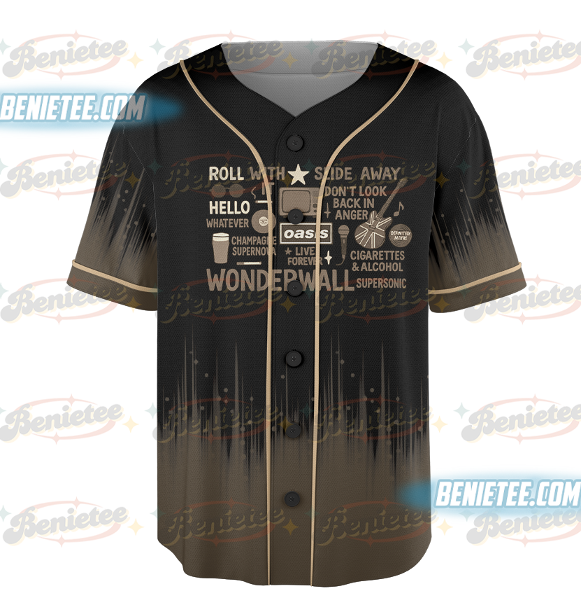 Oasis UNISEX Reunion Tour 2025 Oasis 2025 Tour Baseball Jersey, Oasis Tee, Beautiful Oasis 2025 Concert Jersey - Image 5