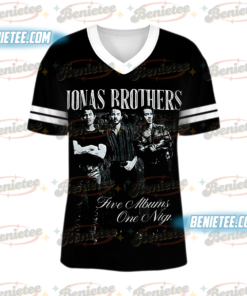 Alternative view of Jonas Brothers Concert Football Jersey, 20th Anniversary, Jonas Bros Tour Tee, Popular Jonas Bros shirts