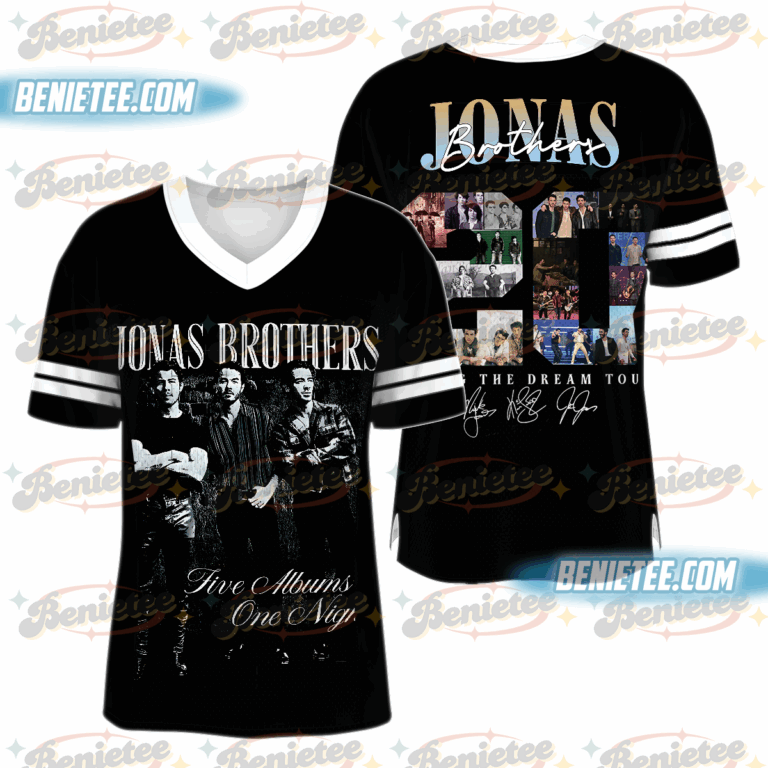 Jonas Brothers Concert Football Jersey, 20th Anniversary, Jonas Bros Tour Tee, Popular Jonas Bros shirts