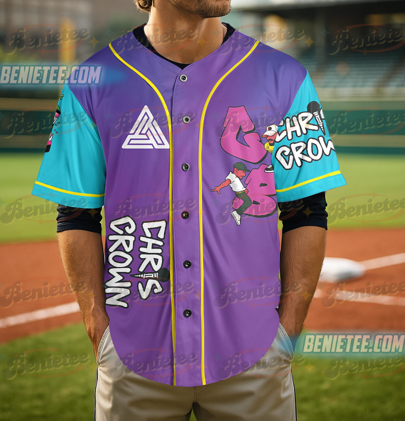 Chris Brown Breezy Bowl XX Tour 2025 Jersey, Chris Brown Baseball Jersey - Image 4