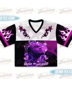 Alternative view of Breezy Bowl Croptop Football Jersey, Chris Brown Stadium Tour Jersey