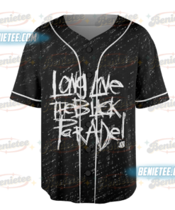 Alternative view of My Chemical Romance Baseball Jersey, The Black Parade Is Dead, Emo Punk Quote Tee, MCR Inspired Shirt, MCR Concert shirt