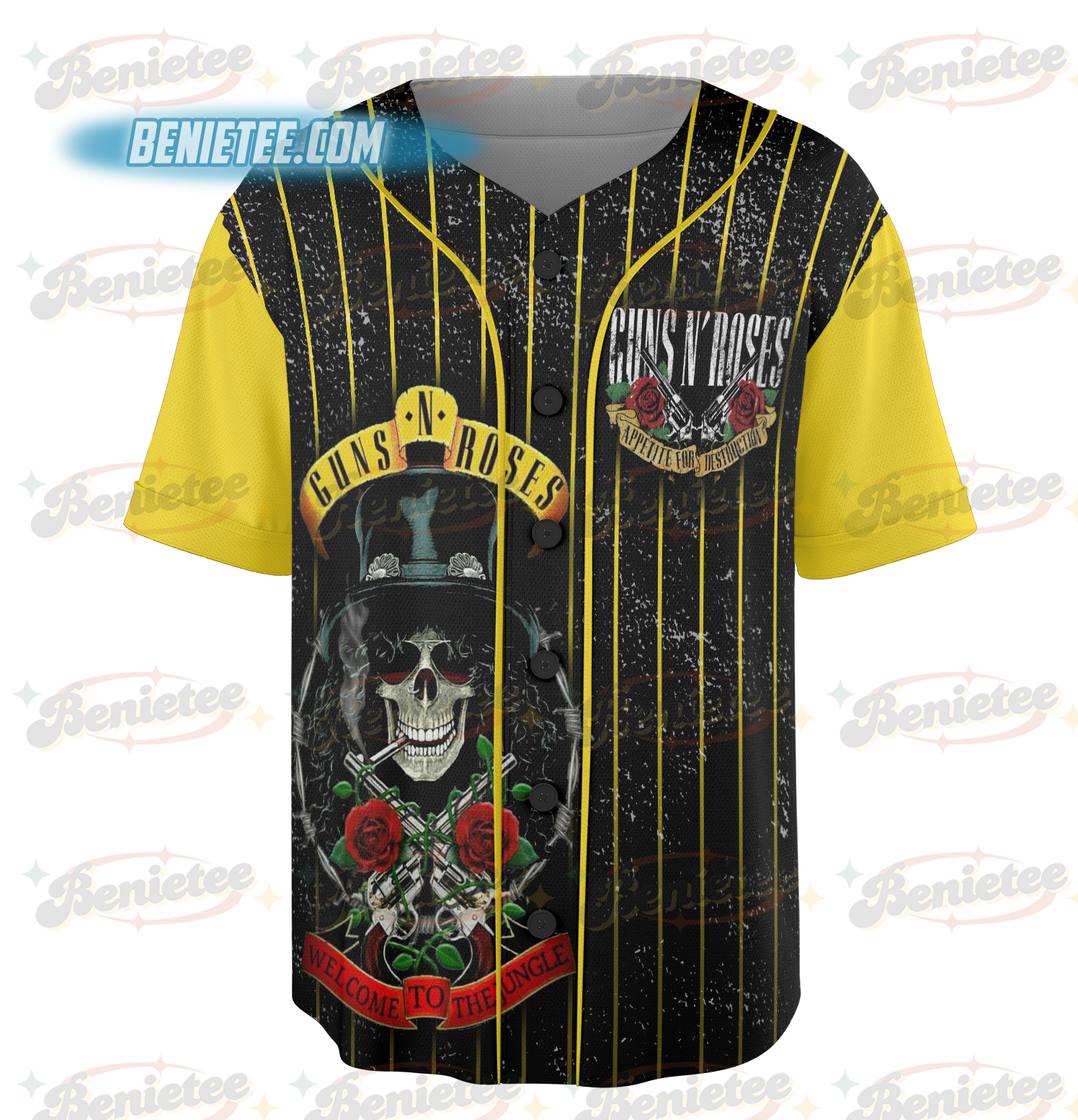 Vintage Rocker Jersey, Guns N' Roses Appetite for Destruction Jersey - Image 3