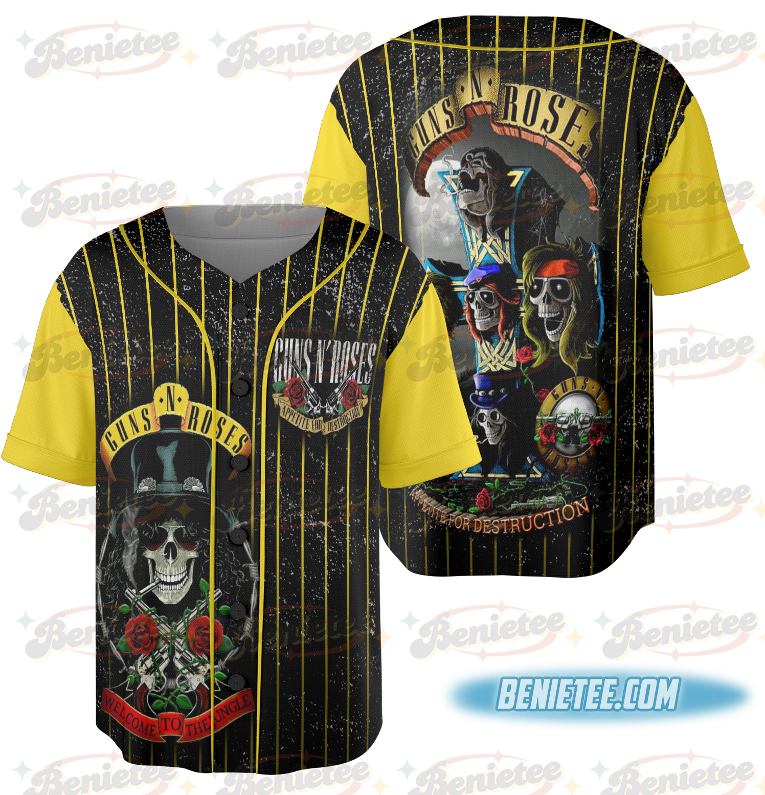 Vintage Rocker Jersey, Guns N' Roses Appetite for Destruction Jersey - Image 4