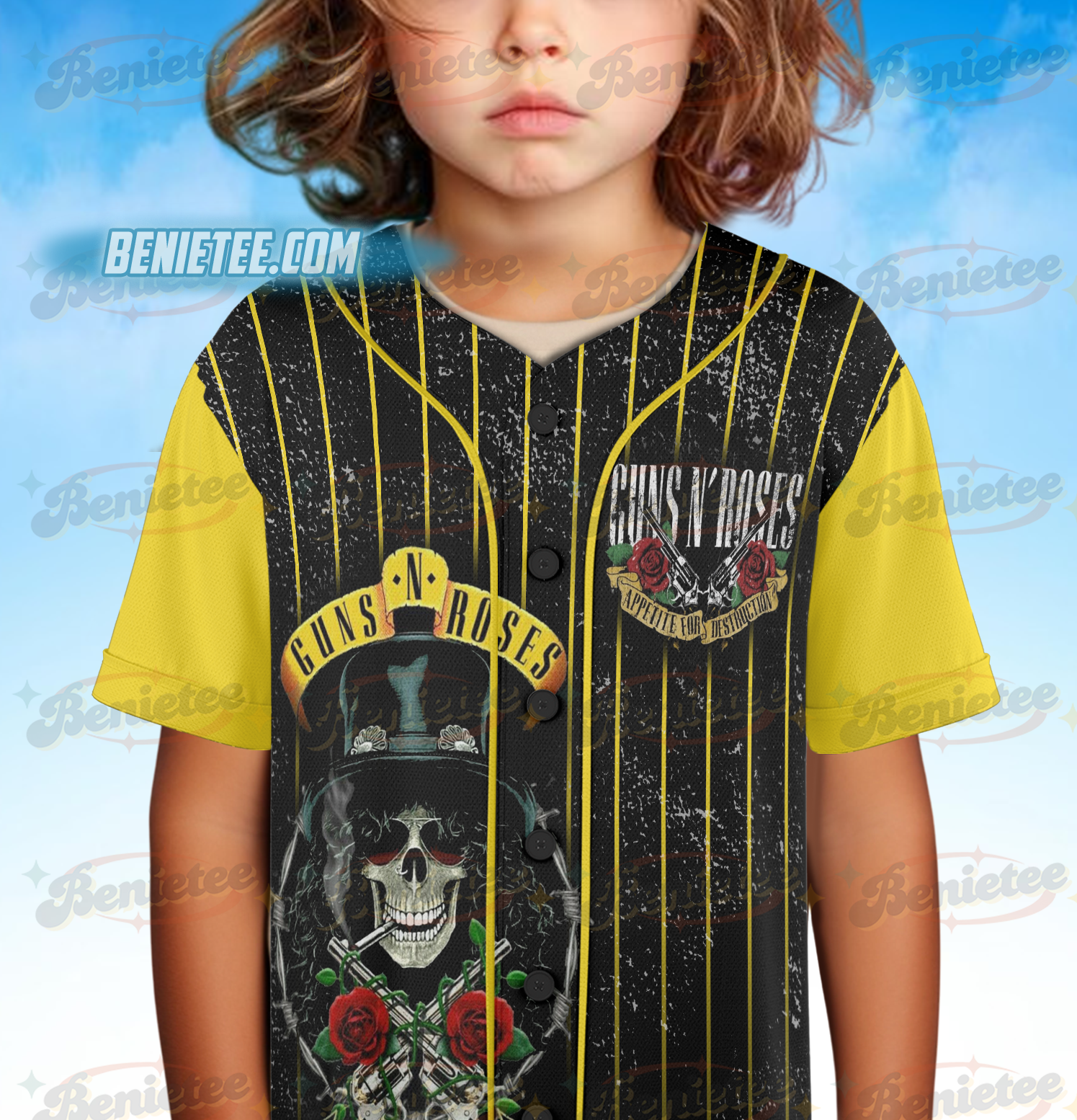 Vintage Rocker Jersey, Guns N' Roses Appetite for Destruction Jersey - Image 6