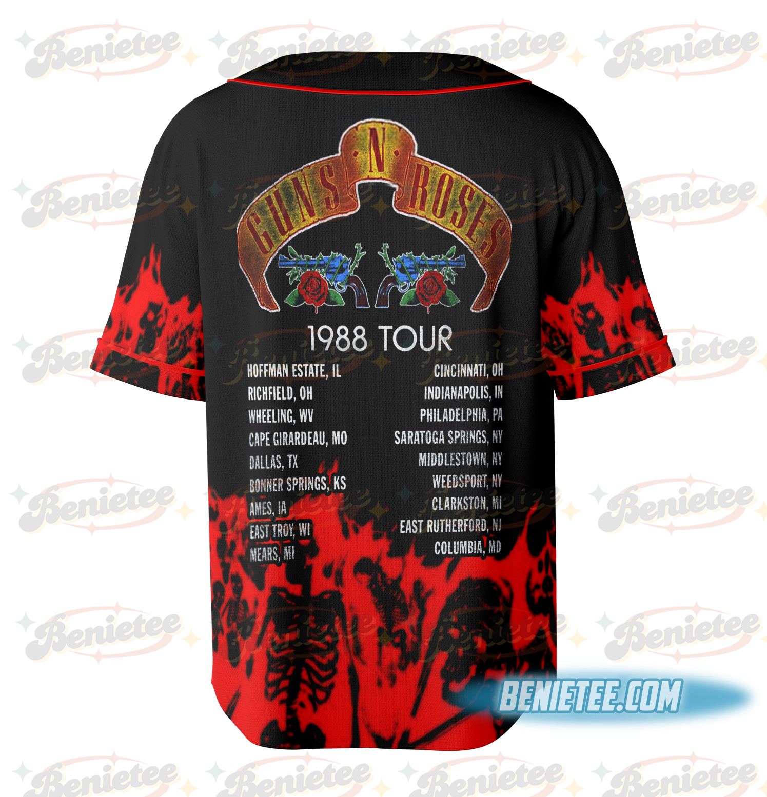 Guns N Roses Baseball Jersey, Rockband Jersey - Image 3