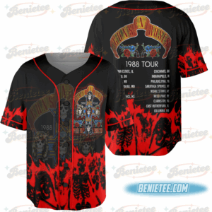 Guns N Roses Baseball Jersey, Rockband Jersey