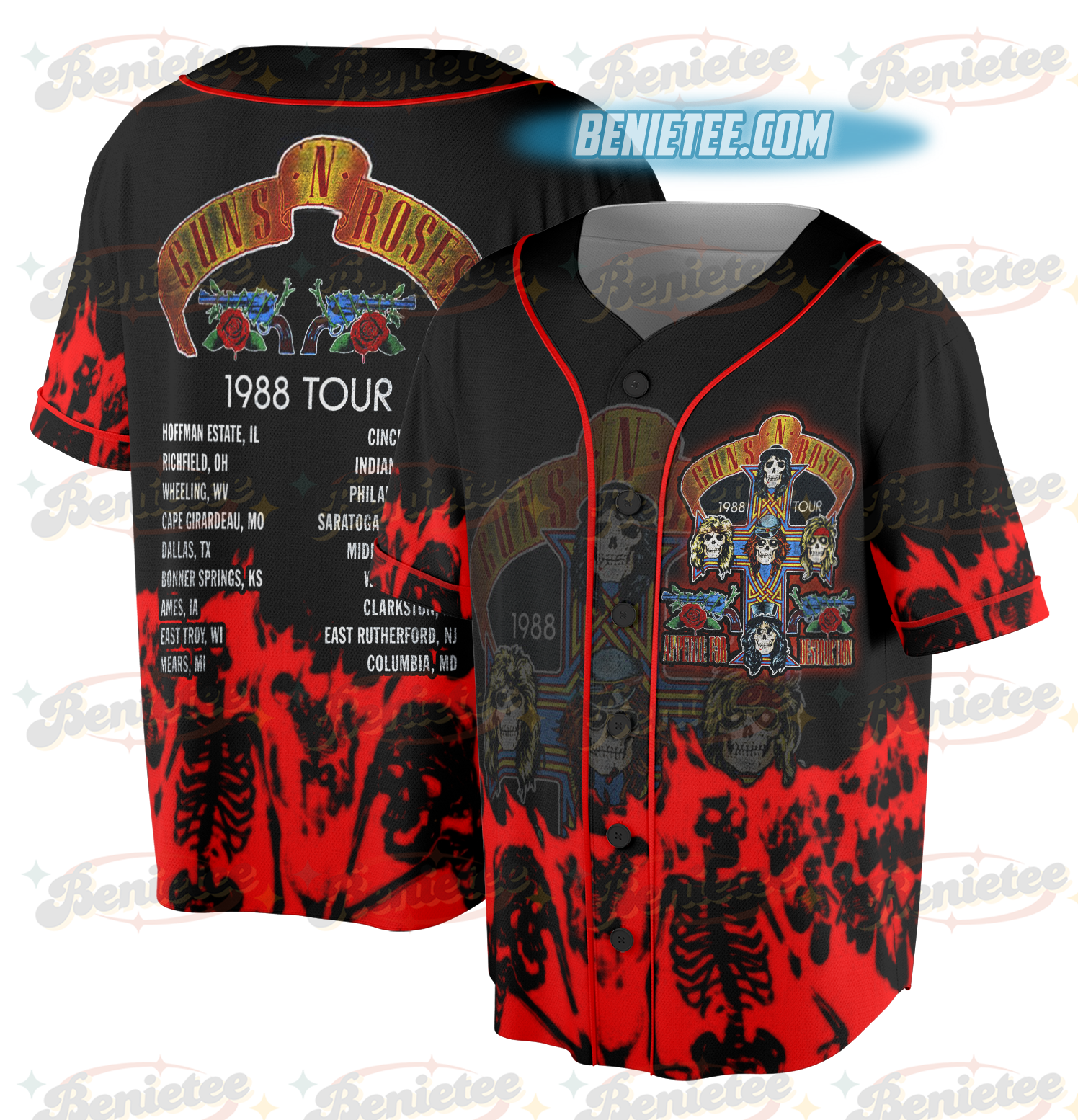 Guns N Roses Baseball Jersey, Rockband Jersey - Image 5