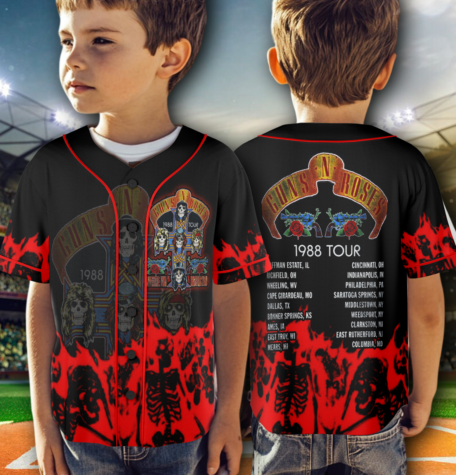 Guns N Roses Baseball Jersey, Rockband Jersey - Image 6