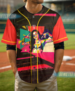 Alternative view of GloRilla Graffiti Women's Relaxed Baseball Jersey, Glorilla Vintage Style 90's Bootleg Jersey