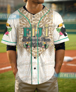 Alternative view of Personalized Fiji Vacation Baseball Jersey, Christmas in Fiji Jersey