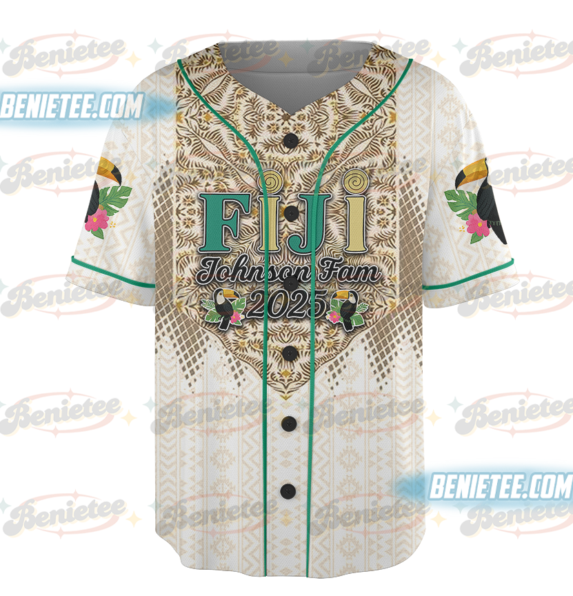 Personalized Fiji Vacation Baseball Jersey, Christmas in Fiji Jersey - Image 5