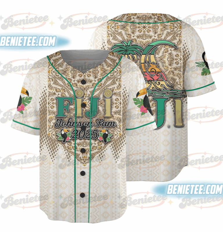 Personalized Fiji Vacation Baseball Jersey, Christmas in Fiji Jersey