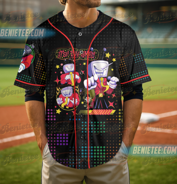 Alternative view of Tenna Deltarune ITS TV TIME Game Shirt Unisex, Tenna Deltarune Game Baseball Jersey