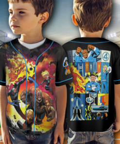 Alternative view of Fantastic Four Team Baseball Jersey