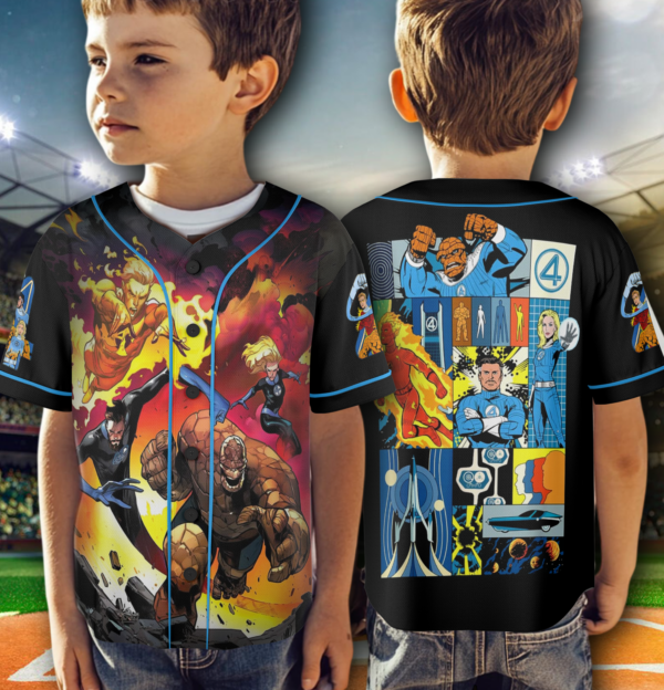 Alternative view of Fantastic Four Team Baseball Jersey